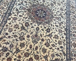 Persian Nain Silk With Cotton Foundation Rug (5'10"W x 9'L)
