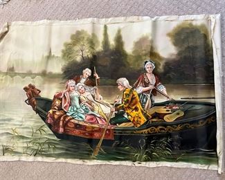"The Boating Party" Original Oil On Canvas Reproduction by Cesare Auguste Detti