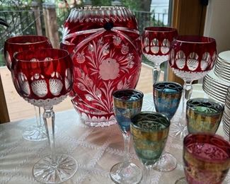 Dresden Kristall Glasses & Vase