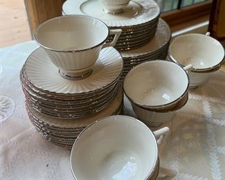 Lenox Citation Platinum Teacups & Saucers