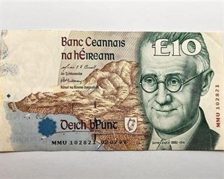 Lot 501   6 Bid(s)
James Joyce 1993 Ireland Ten Pound Note