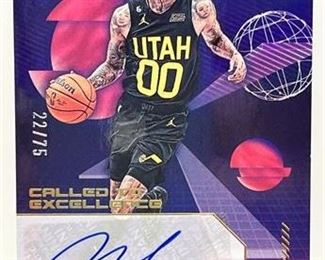 Lot 871   6 Bid(s)
LE /75 Autographed Jordan Clarkson Signed Recon Card