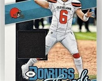 Lot 912   1 Bid(s)
Browns Baker Mayfield Donruss Threads Patch Card