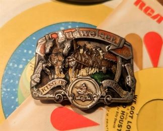 Multiple Belt Buckles and Handmade Leather Belts