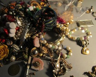 A pile of unsorted jewelry