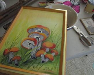 Cute mushroom painting