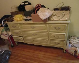 French Provincial dresser, also matching nightstands and mirror