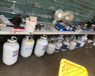 Propane tanks various sizes all full