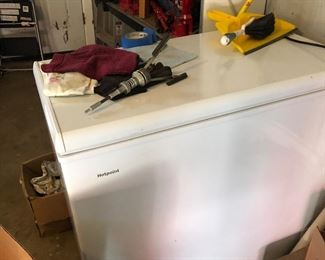 One of two sm chest freezers