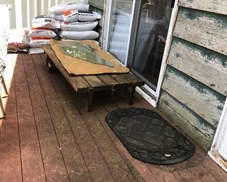 More pellets and vintage wood and iron cart 