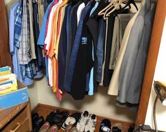 Lots of mens clothes and shoes 