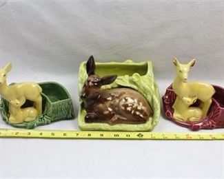 Lot 108   6 Bid(s)
Vintage Shawnee Pottery Deer Planters