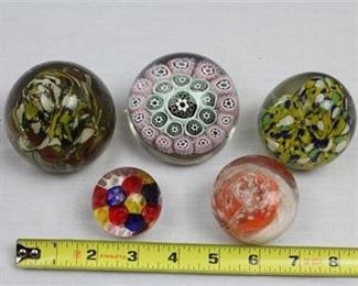 Lot 120   8 Bid(s)
Hand-Blown Glass Paperweights