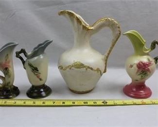 Lot 194   4 Bid(s)
Hull Pottery Woodland Ewer Pitchers and Cornucopia Vase, Victorian Pitcher