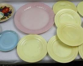 Lot 250   2 Bid(s)
Fire King Plates, Hand Painted Fruit Plates, and More
