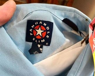 Panhandle Slim - Blue Aztec Design Button Up Long Sleeve