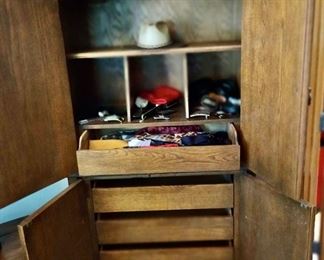 Solid Oak Four Door Armoire