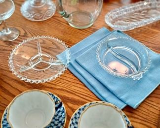 Glass Relish Dish, Glass Pickle Dish