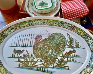 Green Turkey Serving Platter
