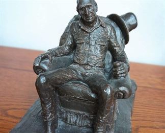 1973 American Cowboy - Chairman Of Range Sculpture by Michael Garman