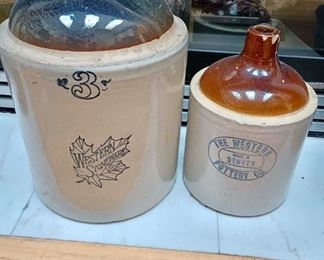 3 Gallon Western Stoneware Jug, The Western Pottery Gallon Jug