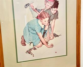 Norman Rockwell Print of Marble Champion