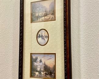 Framed Holiday Celebrations Triple Print by Thomas Kinkade
