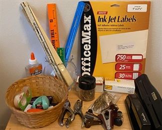 Office Max -Ink Jet Labels, Paper Hole Punch, Rulers, Staplers, Office Supplies