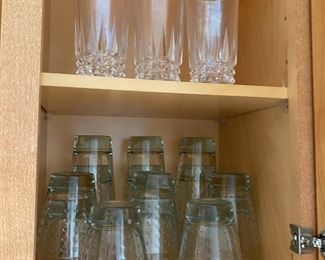 Set of 6 Dotted High Top Glasses, Set of 8 Dotted Low Top Glasses