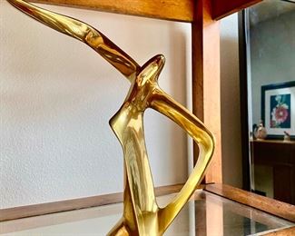 Mid Century Brass Seagull Statue