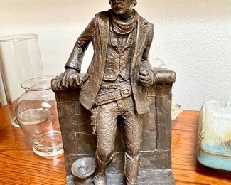 Bronze Tone Resin Sculpture - Cutting The Dust- by Michael Garman