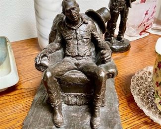 1973 American Cowboy - Chairman Of Range Sculpture by Michael Garman