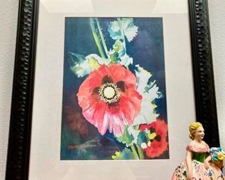 Watercolor Poppy Print by Brunnermann