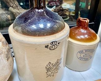 3 Gallon Western Stoneware Jug, The Western Pottery Gallon Jug
