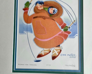 2000 Fishing for Tomcod Print by Rie Munoz