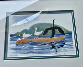 Signed and Numbered Hitch Hikers Orcas Island Print by Rie Munoz