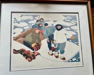 Signed and Numbered Unloading Walrus Meat Print by Rie Munoz