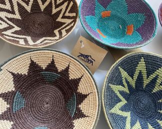 Assortment of Tintsaba Crafts Woven Baskets