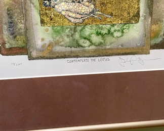 Mixed Media Artwork - Contemplate The Lotus by John 