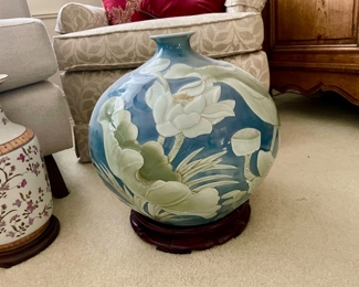 Asian Vase with Magnolia Design