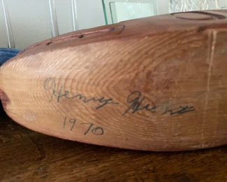 1971 Pacific Northwest Tribal Art Wood Carved Killer Whale Sculpture by Henry Hunt