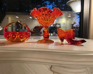 Fenton Amberina glass