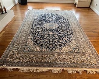Persian Wool & Silk Nain (8'7"W x 12'6"L)