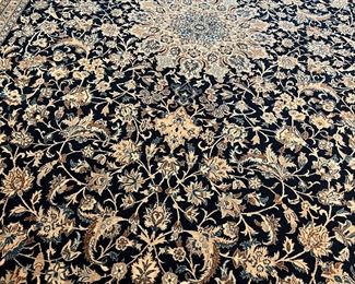 Persian Wool & Silk Nain (8'7"W x 12'6"L)