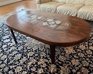 Danish Rosewood Tile Top Coffee Table (54"W x 15-3/4"H x 30"D
