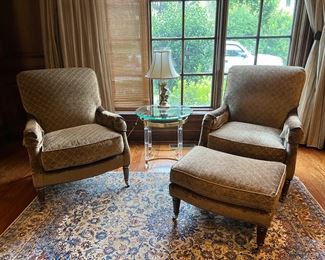 Sheffield Classics Upholstered Armchairs With One Ottoman