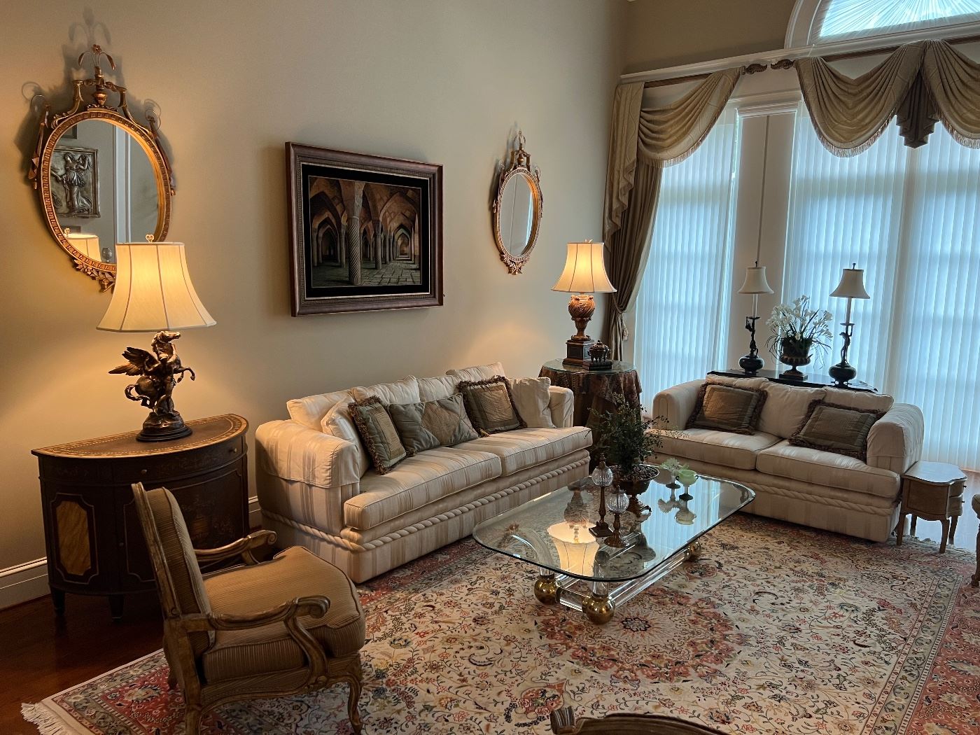 Upholstered Vanguard Sofa Made in Hickory NC (90"W x 35"D x 30"H) & Upholstered Vanguard Loveseat (64"W x 35"D x 30"H)