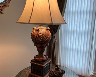 John-Richard Neoclassical Style Carved Giltwood Table Lamp