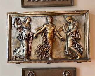 Three dancing women 'Horae' Wall Slab (47"W x 29"H)