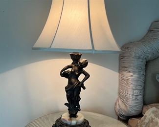 Bronze & Marble Based Table Lamp